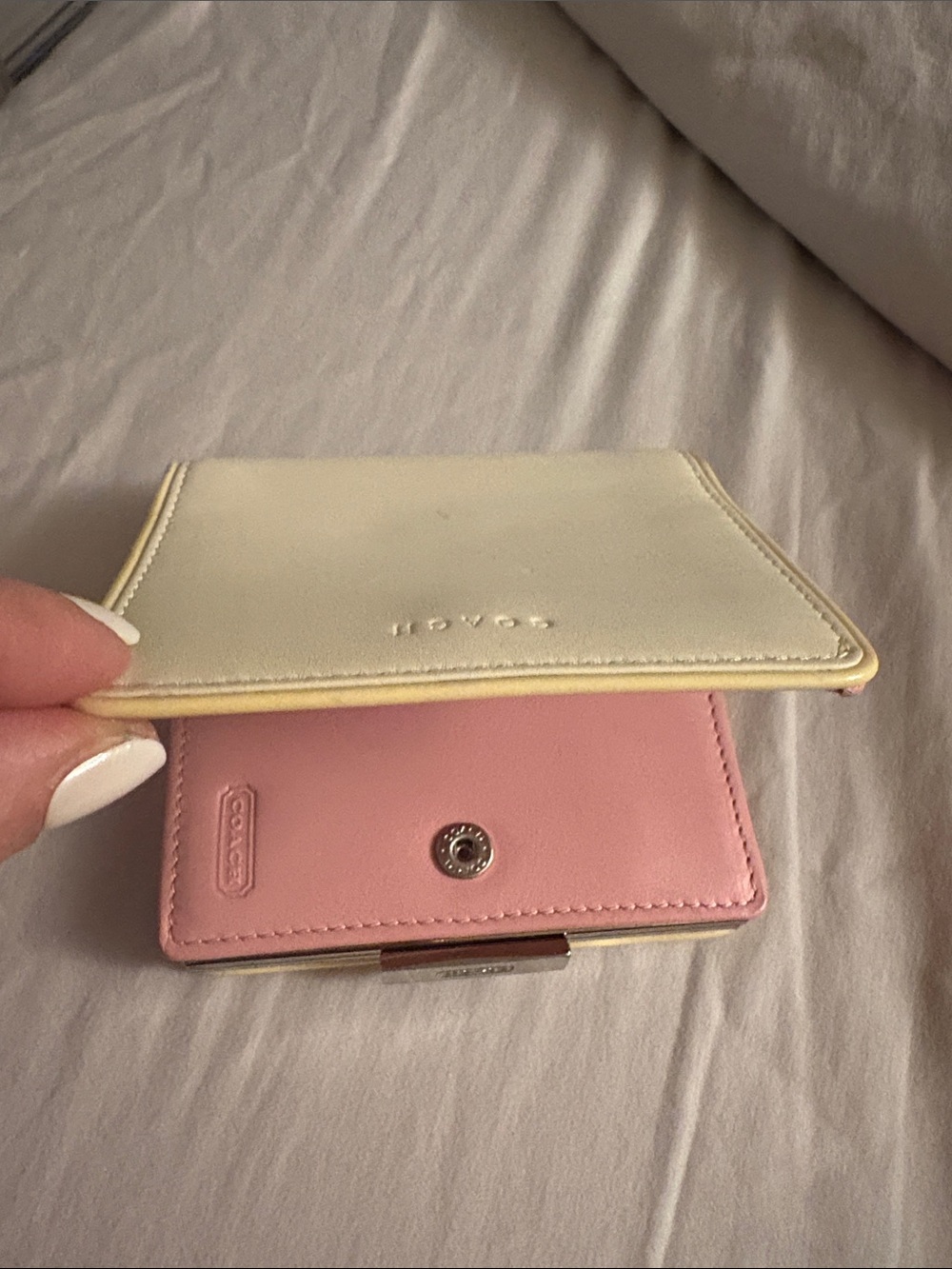 Coach White Leather Wallet